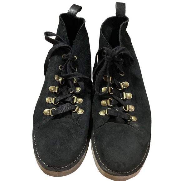 Clarks Nala Hike Boots Black Suede Size 8 - Picture 1 of 4